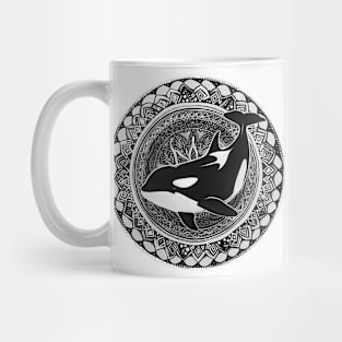 Mandala - Orca B&W Mug